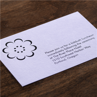 Violets Reception Card