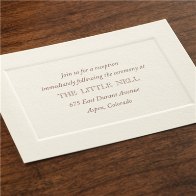 Reverence Reception Card