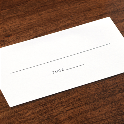 White Place Card