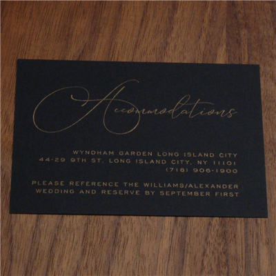 Foundry Accommodations Card